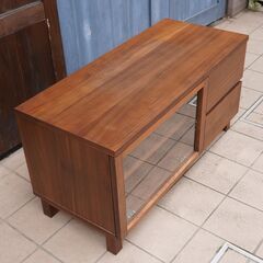 人気の無印良品(MUJI)のウォールナット材 AVラックです！スッキリした