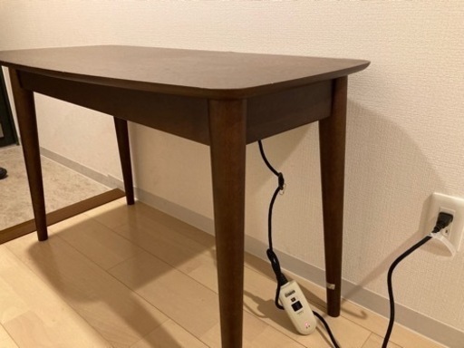 こたつ付き机、木製デスク