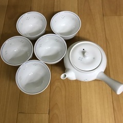 (取引中)白系　急須湯呑みセット　94