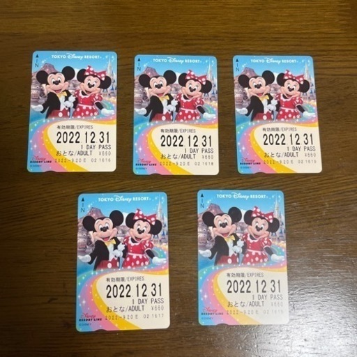 ディズニーリゾートライン  1Dayパス 5枚セット