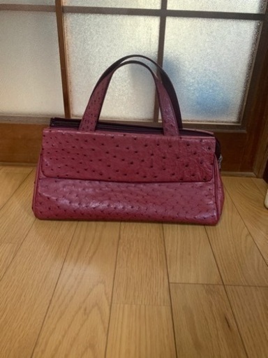 【上品✨】オーストリッチ風　ハンドバッグ