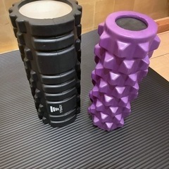 宅トレセット　除菌済み(ヨガマット、フォームローラー他)の画像