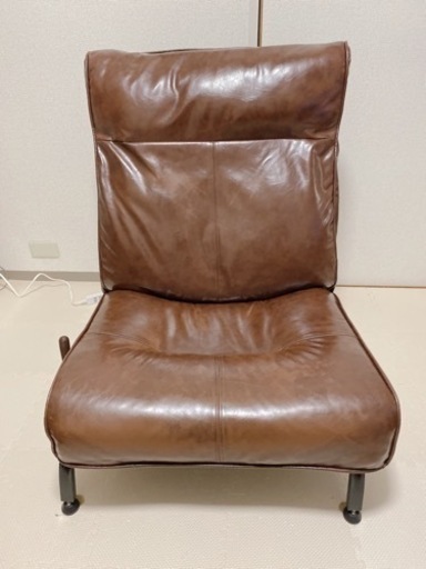 リクライニングチェア 定価17,999円 180度無段階 1人掛け 幅70cm 座椅子 ヴィンテージ調