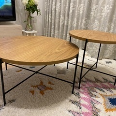 リビングテーブル(大)(小)2つセットの画像