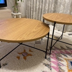 リビングテーブル(大)(小)2つセットの画像