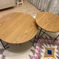 リビングテーブル(大)(小)2つセットの画像