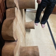 一枚板テーブル【布団屋さんからもらいました】