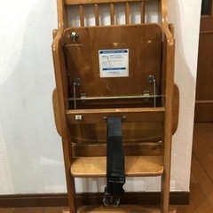 澤田木工所 ハイチェア テーブル付 折りたたみ式 木製ハイチェアの画像