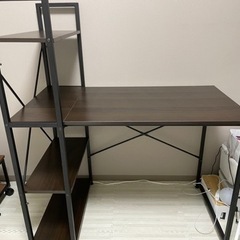 サイドシェルフ付き机