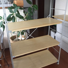無印良品 スチールユニットシェルフ ワイド中