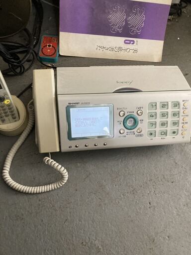 SHARP シャープ コピー ＦＡＸ ファックス 普通紙 子機 充電器付き ファクシミリ UX-F50CW 導通確認のみ