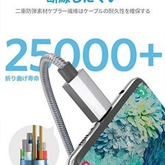 ¥2,978円➠ ¥500円‼️✨全日本市場最安値挑戦中✨‼️ 💖【新品】【未使用】【未開封】XAOSUN Type C to Type C ケーブル 【100w/5A急速充電 PD/QC対応 】 USB Type C ケーブル Xperia/Galaxy/Sharp/MacBook/MacBook Pro/iPad Pro/Nintendo Switch/Google Pixel等Type-C機種対応 グレー 超耐久【2重ナイロン被覆】2Mの画像