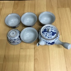 (取引中)シックな和柄　茶器セット　104