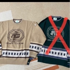 オンワード樫山のJPRESSゴルフクラブのセーターキャメルのみ