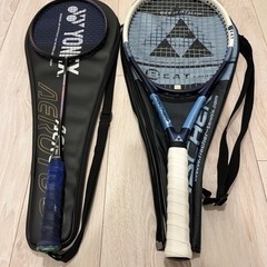 テニス バドミントン ラケット 2本セット 差し上げます