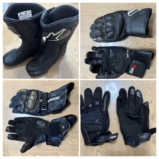 アルパインスター　バイクブーツ+グローブ3種　本革　ゴアテックス