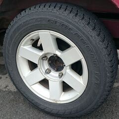 スタッドレスタイヤ 『ヨコハマ ジオランダー I/T-S 235/60R16』4本　アルミタイヤ付き　ジムニー JA11 にて使用の画像
