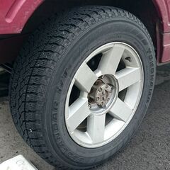 スタッドレスタイヤ 『ヨコハマ ジオランダー I/T-S 235/60R16』4本　アルミタイヤ付き　ジムニー JA11 にて使用の画像