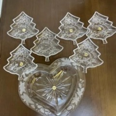 クリスマスプレート　ガラス　SOGA