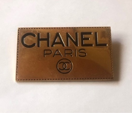シャネル ヴィンテージ ブローチ ロゴプレート ココマーク CC スクエア GP 金 ゴールド CHANEL