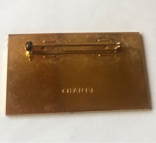 シャネル ヴィンテージ ブローチ ロゴプレート ココマーク CC スクエア