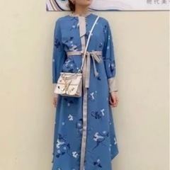 川口春奈さん着用ROSEBUDオリエンタルプリントワンピース着飾...