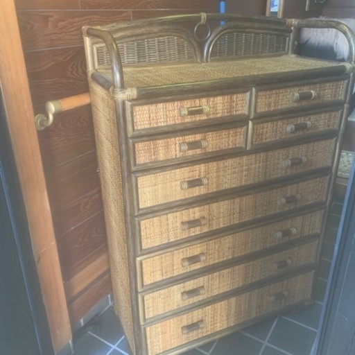 【値下げ】藤家具　ラタンチェスト　タンス　箪笥