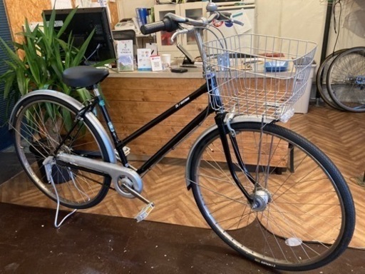 【タイヤ・チューブ新品！ブリヂストン】LEDオートライト　内装3段　27インチ自転車　ブラック