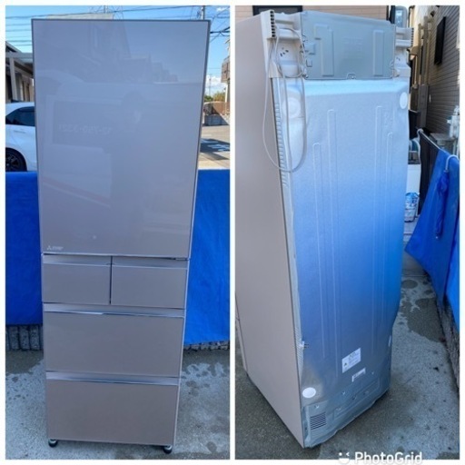 お薦め品‼️美品‼️ 三菱ガラストップ5ドア冷蔵庫MR-B46F-F1 455L 2020年