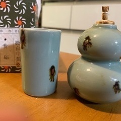 茶道具　振出巾筒　横山瑞祥　青磁