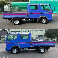 早い者勝ち！車検付き！H17年三菱キャンター4WD！ダブルキャブ2970CCディーゼルターボ!加速良いです！MT5速!積載1250kg!フレーム腐食無し！の画像