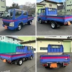 早い者勝ち！車検付き！H17年三菱キャンター4WD！ダブルキャブ2970CCディーゼルターボ!加速良いです！MT5速!積載1250kg!フレーム腐食無し！の画像