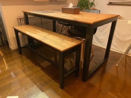 ヴィンテージアイアン調ダイニングテーブル