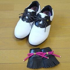 MANDARINA DUCK マンダリナダック ゴルフシューズ　トラディショナル　ホワイト　白　女性用　レディース ゴルフ靴　スパイクシューズの画像
