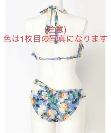 新品未使用　PR01. 　花柄ビキニ　水着　ターコイズブルー