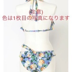 新品未使用　PR01. 　花柄ビキニ　水着　ターコイズブルーの画像
