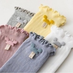 ミッキー風🐭ハイソックスベビー フリル