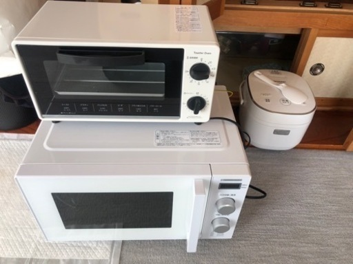 家電5点セット(冷蔵庫、洗濯機、単機能電子レンジ、トースター、炊飯器)