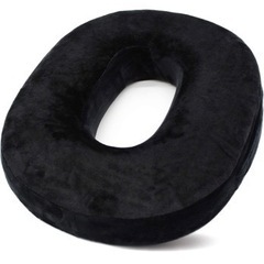 【美品】円座クッション　ドーナツクッション　ブラック　黒の画像