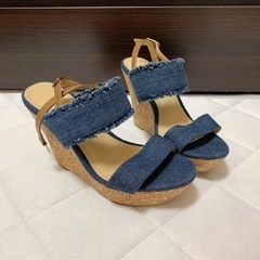 新品 デニムサンダルの画像