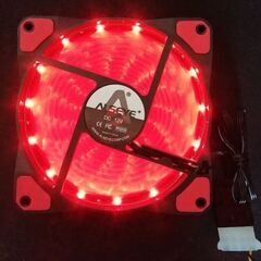 アイネックス社製_赤色LED搭載ケース用ファン120mm