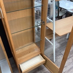 起立木工 キュリオケース コレクションケース 幅50cm 照明付き スリム 木製