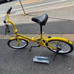 ■一回使用■早い者勝ちCAPTEIN STAG 折りたたみ自転車 20型 6段階ギア イエロー □一回使用□早い者勝ちCAPTEIN STAG 折りたたみ自転車 20型 6段階