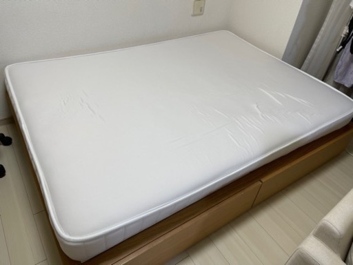 無印良品 ダブル ベッド 高密度ポケットマットレス付き