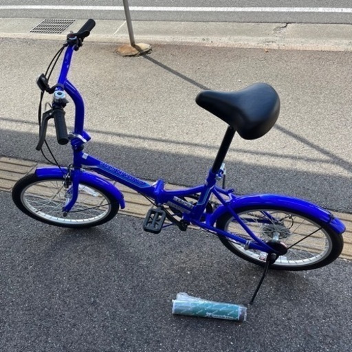 ■一回使用■早い者勝ちCAPTEIN STAG 折りたたみ自転車 20型 6段階ギア ブルー