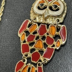 フクロウのネックレスの画像
