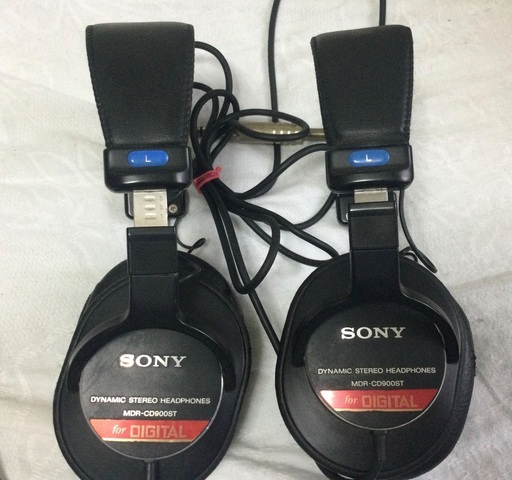 SONY 　MDR-CD900STダイナミック　ステレオ　ヘッドフォン2個セット　動作未確認