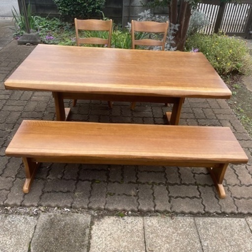 お値下げ中、◆ダイニングテーブルセット◆椅子2脚、ベンチ付き