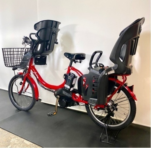 関東全域送料無料 保証付き 電動自転車 ヤマハ パスバビー 20インチ 3人乗り 8.7ah パワフル 赤