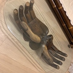 希少品✨　ブッダハンド　ガラステーブル　価格応相談の画像